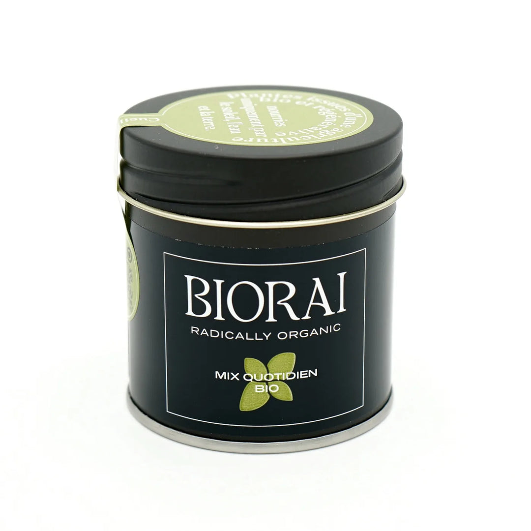 Boîte de Mix Quotidien Bio BIORAI, épices et herbes bio en boîte métal