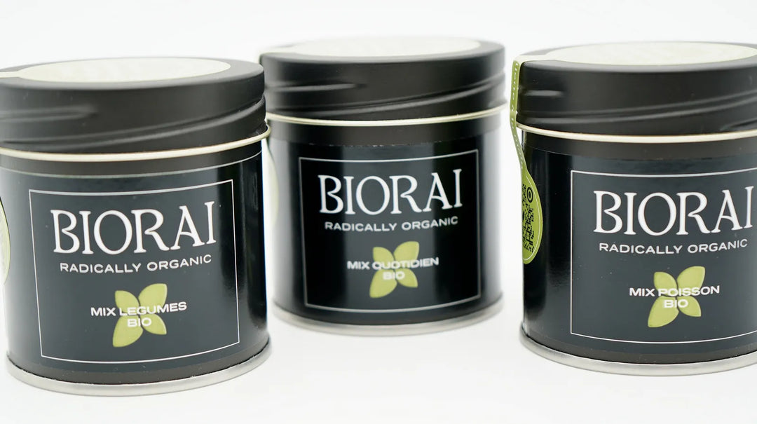 Le Trio Essentiel en Cuisine BIORAI, coffret de 3 mélanges d'épices bio